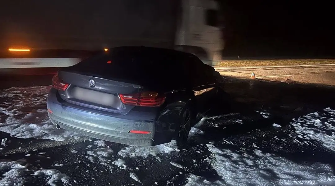 В Ивацевичском районе лесовоз столкнулся с BMW В Ивацевичском районе лесовоз столкнулся с BMW_1