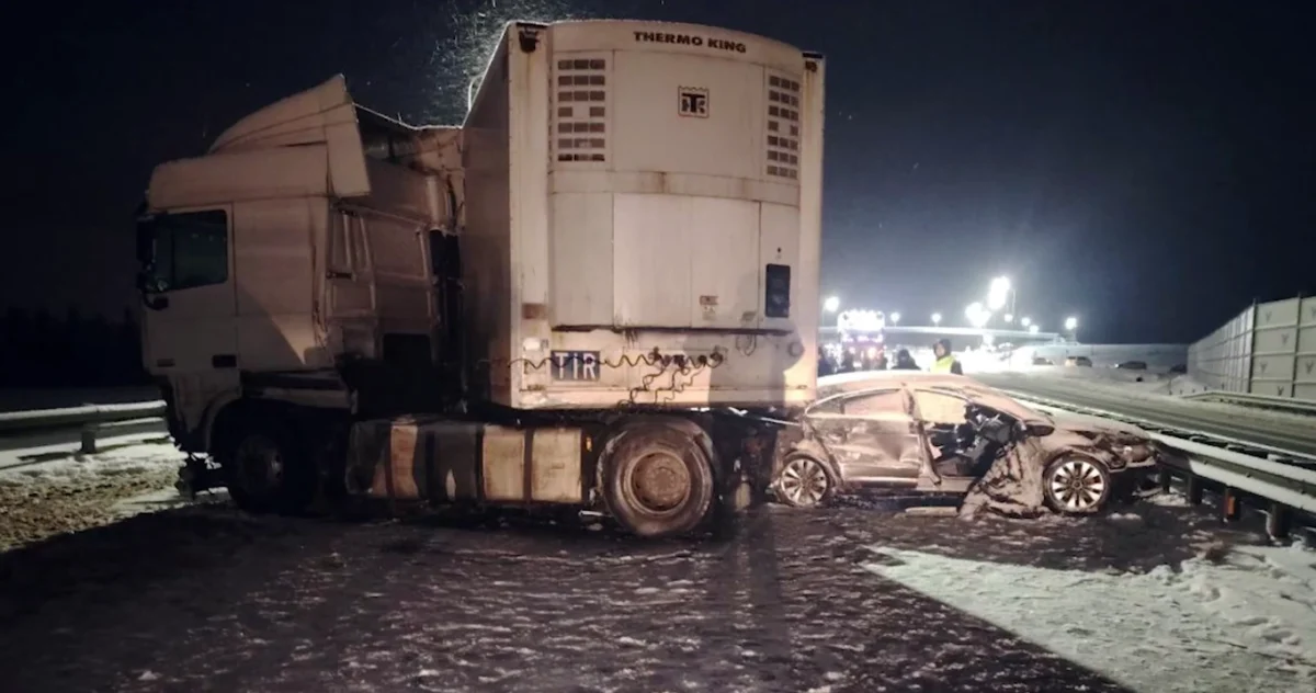 под колесами фуры погибла вышедшая после ДТП из легкового автомобиля пассажирка1